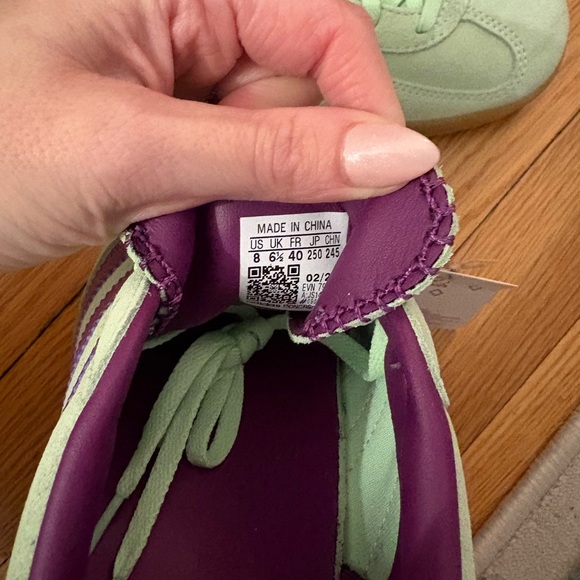 Adidas Mint Green and Purple Sneakers - Picture 2 of 6